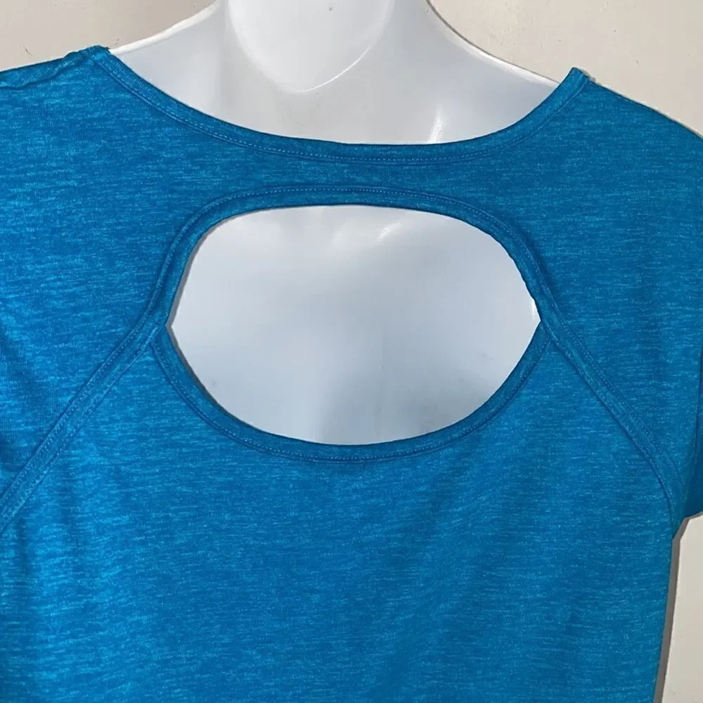 THE NORTH FACE Turquoise Open Back T-Shirt-S - Picture 5 of 8